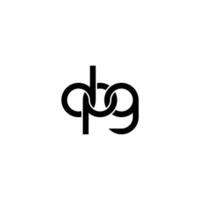 brieven dpg logo gemakkelijk modern schoon vector