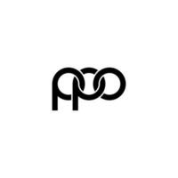 brieven ppo logo gemakkelijk modern schoon vector