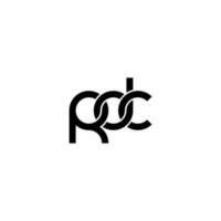 brieven rdc logo gemakkelijk modern schoon vector