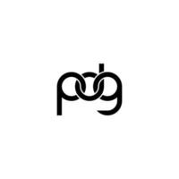 brieven pdg logo gemakkelijk modern schoon vector