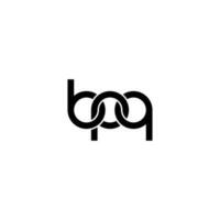 brieven bpq logo gemakkelijk modern schoon vector