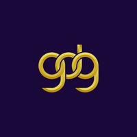 brieven gdg logo gemakkelijk modern schoon vector
