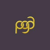 brieven pga logo gemakkelijk modern schoon vector