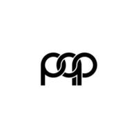 brieven pqp logo gemakkelijk modern schoon vector