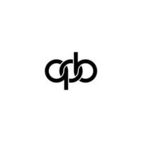 brieven qob logo gemakkelijk modern schoon vector