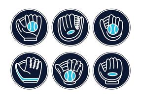 Softball handschoen vector