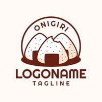 onigiri logo sjabloon, geschikt voor restaurant, winkel en cafe vector