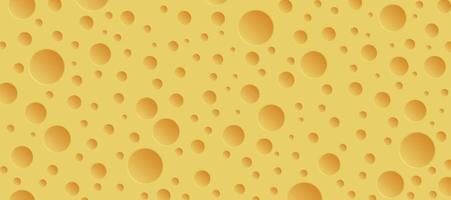 geel kaas met gaten panoramisch structuur achtergrond - vector
