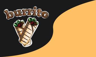 hand- getrokken schetsen stijl burrito wrap. traditioneel Mexicaans keuken illustratie. snel voedsel. straat voedsel tekening. het beste voor restaurant menu en pakket ontwerp. vector illustratie.