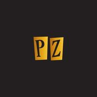 pz tekst logo vector