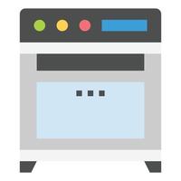 elektrisch oven icoon vlak kleur vector .