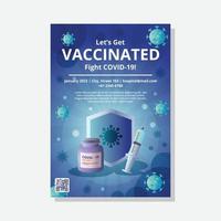 covid vaccin poster vector