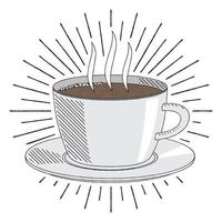 heet kop van koffie illustratie vector