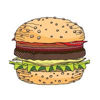 klassiek Hamburger illustratie vector