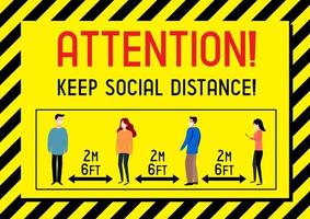 poster over houden sociaal afstand vector