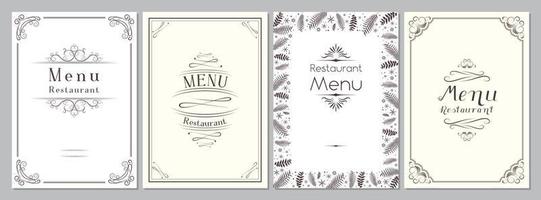 klassiek restaurant menu Sjablonen vector