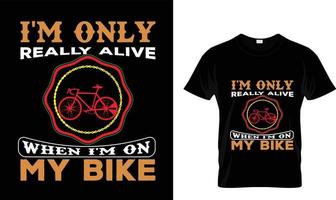 fiets t-shirt ontwerp vrij vector