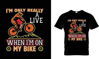 fiets t-shirt ontwerp vrij vector