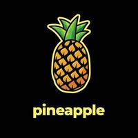 ananas mascotte logo vector