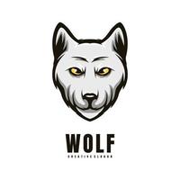 wolf mascotte logo vector