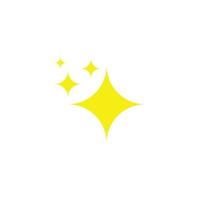 eps10 geel vector helder of schijnen ster solide kunst icoon of logo geïsoleerd Aan wit achtergrond. fonkeling of magie ster symbool in een gemakkelijk vlak modieus modern stijl voor uw website ontwerp, en mobiel app