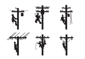 lineman silhouet vector