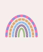 schattig boho regenboog vector