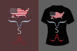 Verenigde Staten van Amerika vlag in kaart vector ontwerp voor t overhemd