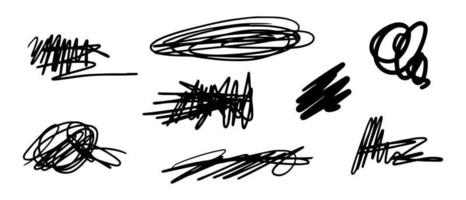 hand getekend van wirwar scrawl schets. abstracte Krabbel, chaos doodle patroon geïsoleerd op een witte achtergrond. vectorillustratie. vector