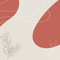 sociaal media post achtergrond sjabloon, botanisch achtergrond met zacht kleuren. vector
