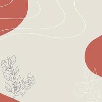 sociaal media post achtergrond sjabloon, botanisch achtergrond met zacht kleuren. vector