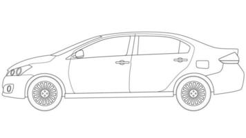 premie sedan auto vector, sedan auto vector illustratie in vlak stijl.
