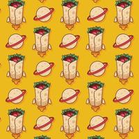 schattig sushi patroon voedsel illustratie vector