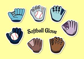 softbal handschoen vector