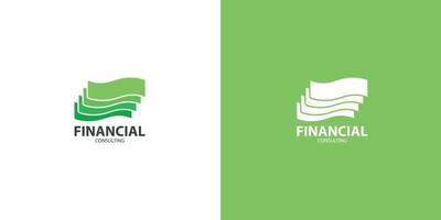 financieel overleg plegen modern minimalistische logo vector