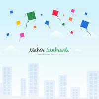 happy makar sankranti social media post vector