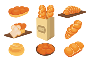 Brioche Pictogrammen Vector