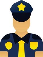 Politie officier vector icoon ontwerp