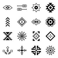 pak van tribal patronen pictogrammen verzameling vector