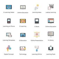 e-learning pictogrammen vector pak