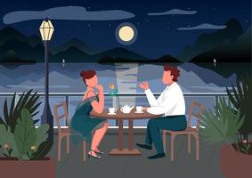 romantische date in badplaats vector