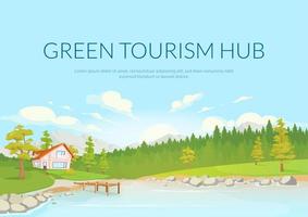 groene toeristische hub poster vector
