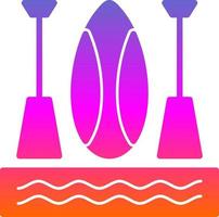 paddle boarding vector icoon ontwerp