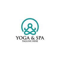 yoga en spa logo icoon vector geïsoleerd