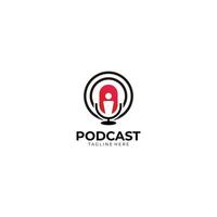 podcast logo pictogram vector geïsoleerd