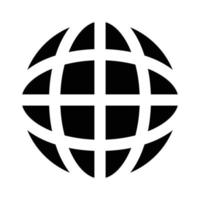 wereldbol icoon teken silhouet vector