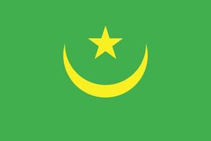 vlag van mauritania ontwerp vector