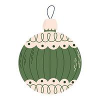 Kerstmis speelgoed- en bal in wijnoogst stijl. Kerstmis ornament vector