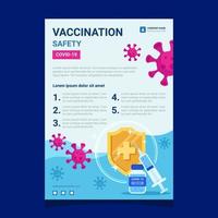 covid 19 vaccin informatie poster vector