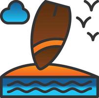 surfboard vector icoon ontwerp